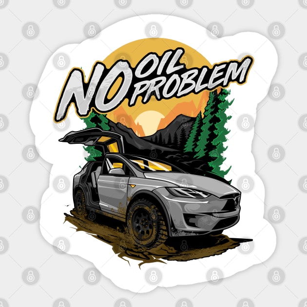 Tesla X Off Road Sticker by CFStore